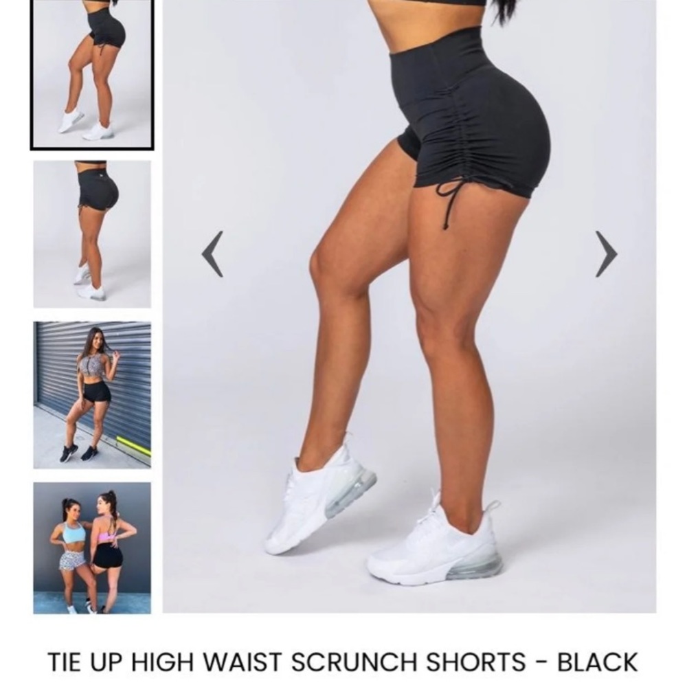 ‼️SOLD‼️Muscle Nation Side Tie Scrunch Shorts